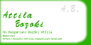 attila bozoki business card
